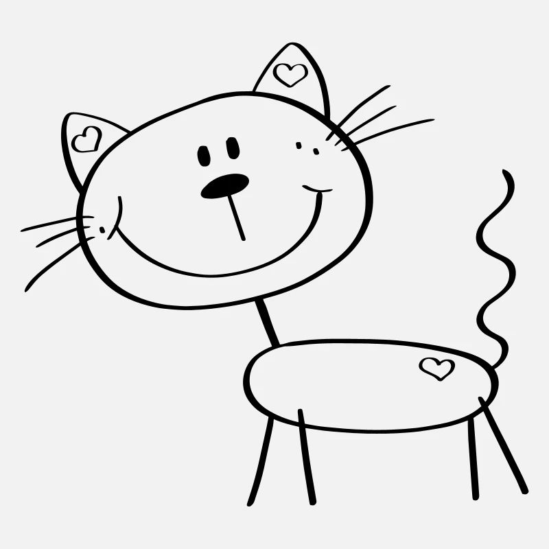 chat chiffre de bâton drôle - bande dessinée - Chats