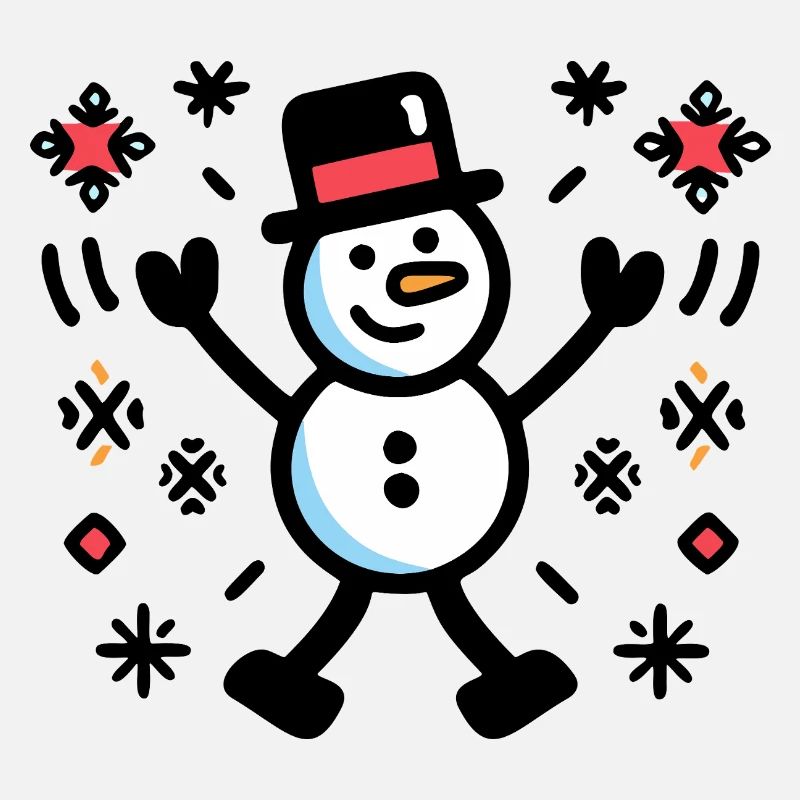 Joyeuse Snowman Comic Winter