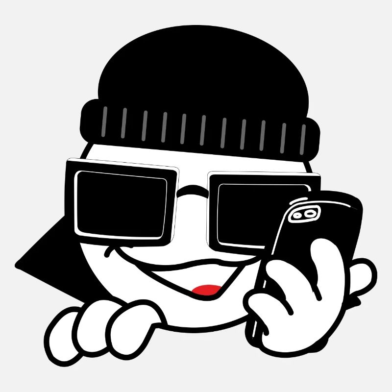Hackerwith smartphone and hearts
