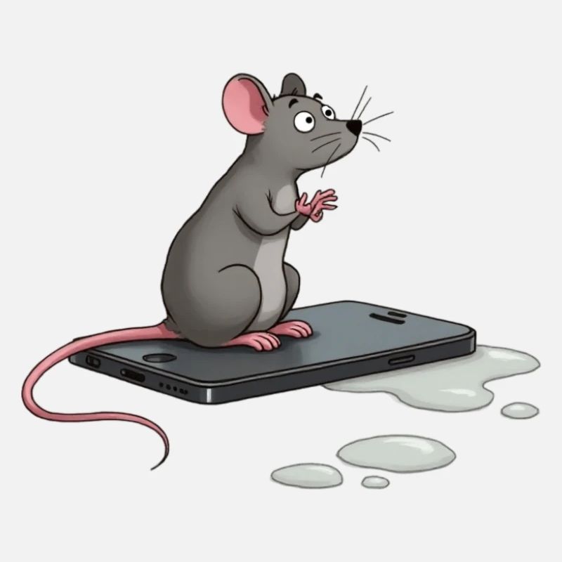 Rat on iPhone
