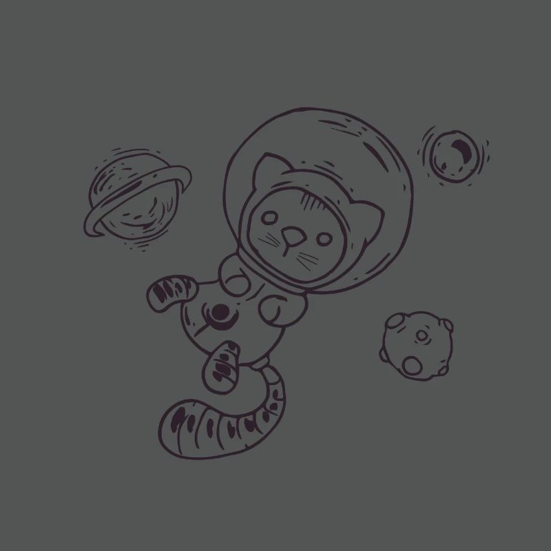 Chat dans l'espace