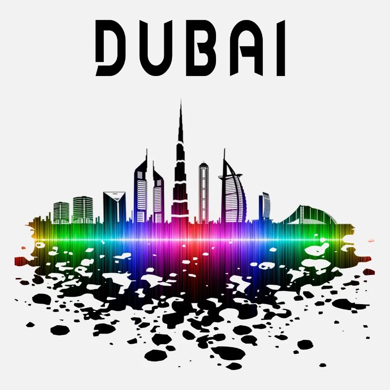Dubai Skyline Splash Design / Geschenk