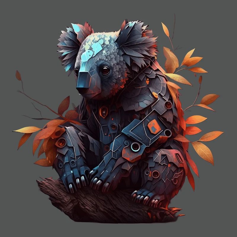 Koala in Eukalyptusblättern