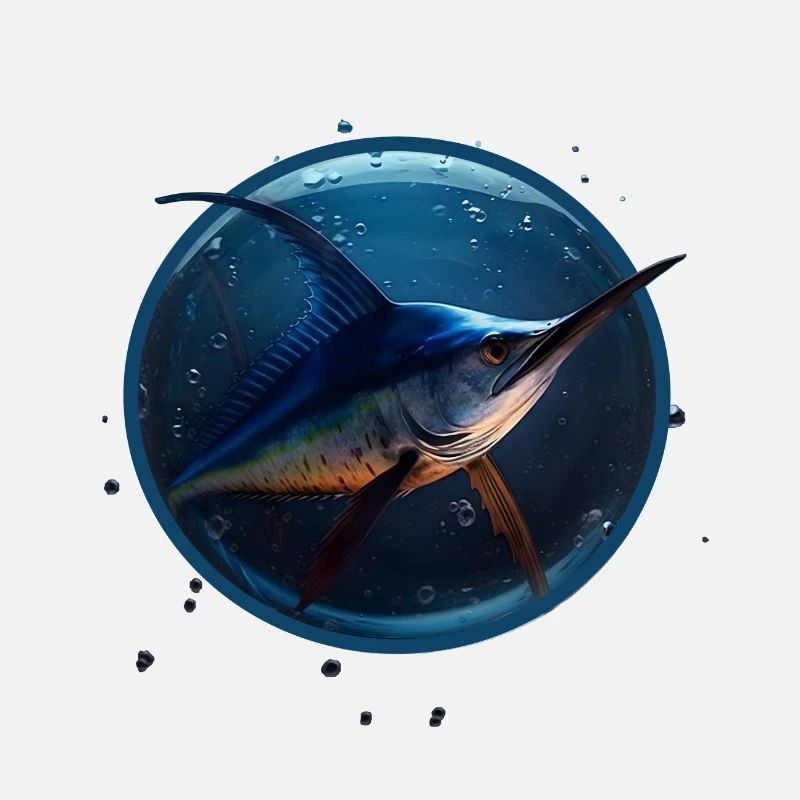 Marlin dans l’eau bleue