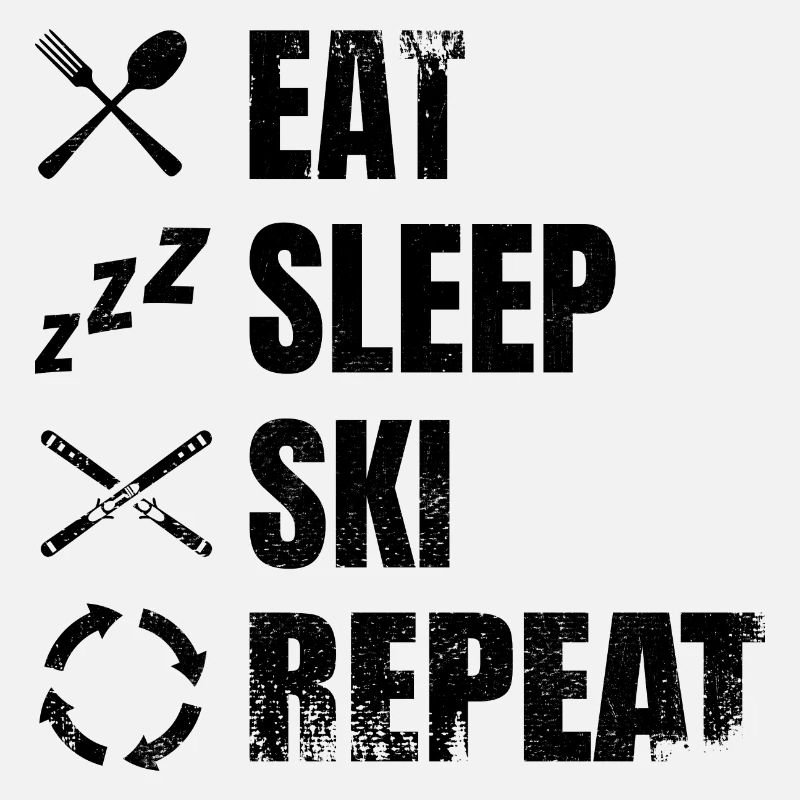 Routine des amateurs de ski