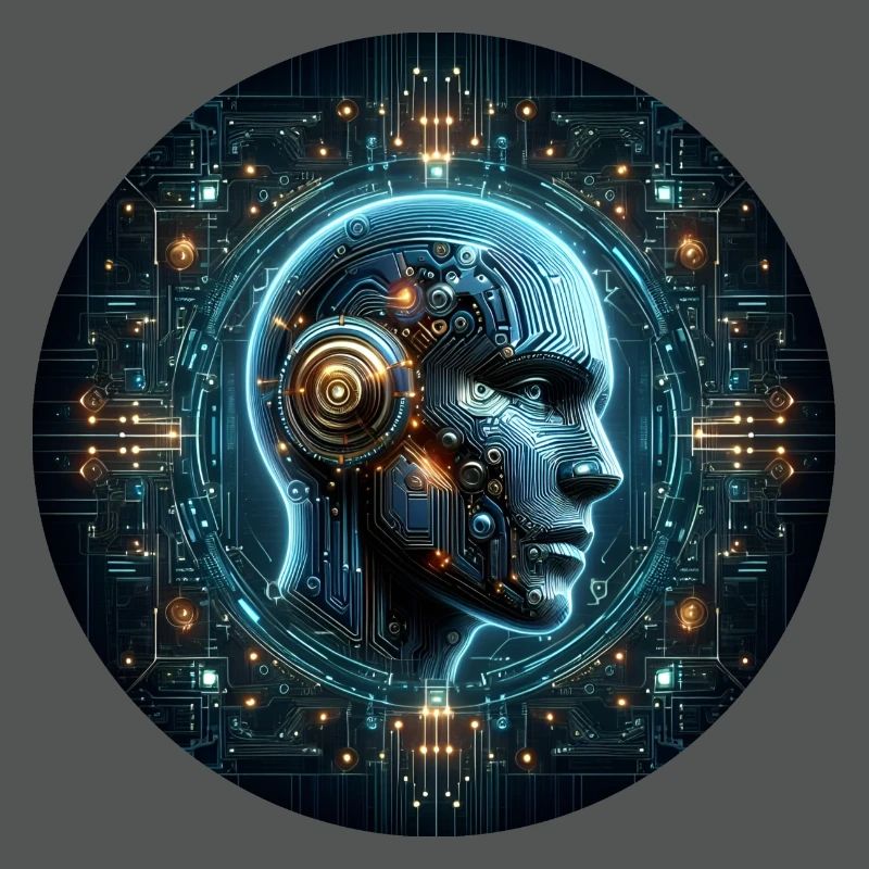 Artificial Intelligence Cyber Head Tech