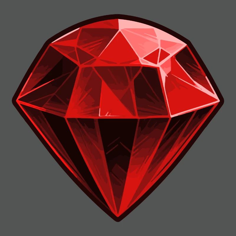 Precious Red Ruby Gemstone