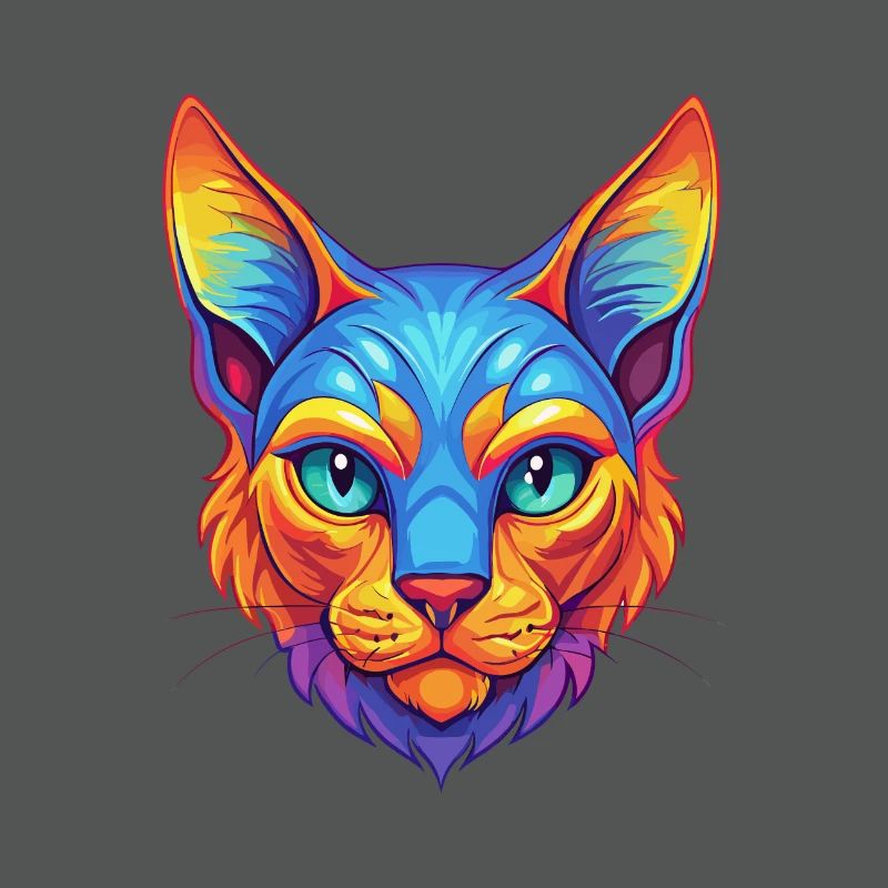 Chat Rex allemand, race de chat, dessin animé, animal de compagnie kawaii