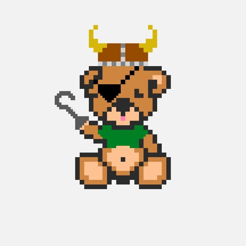 Pixel Bear Viking