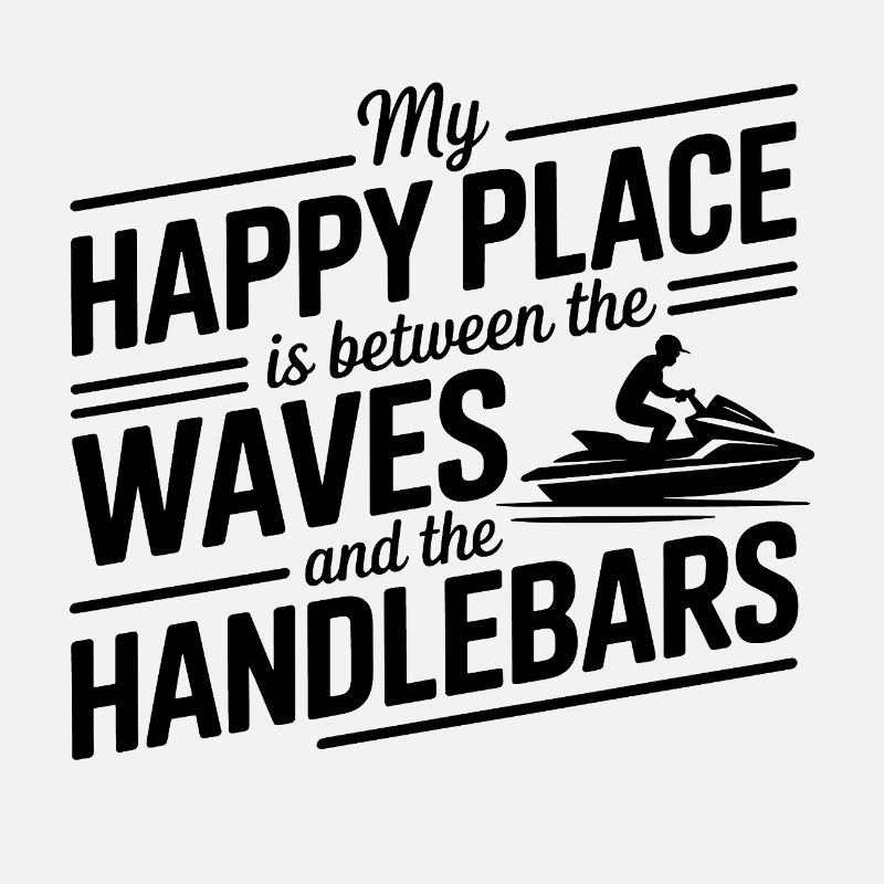 Happy Place Between Waves And Handlebars 