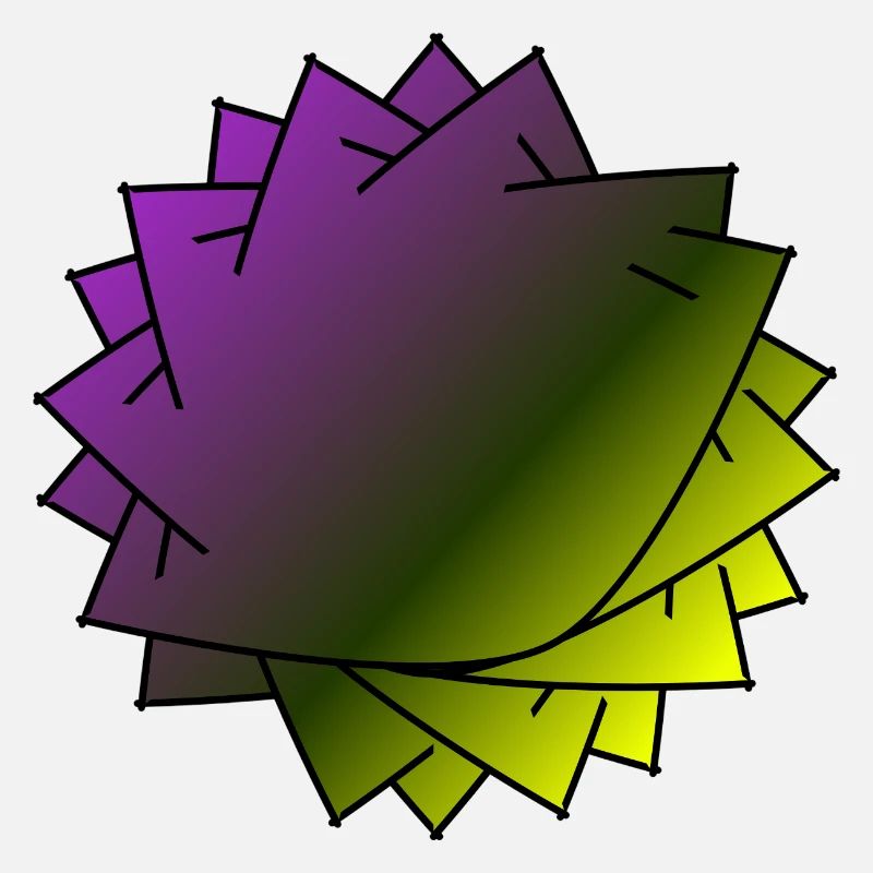 Spirale de feuilles dégradée