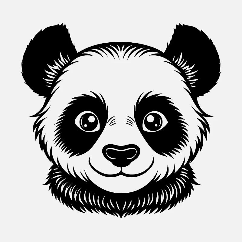 Visage de bébé panda