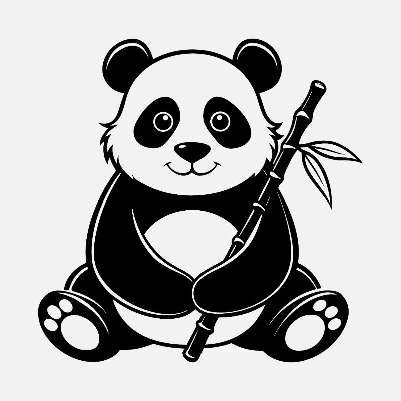 Panda mit Bambus