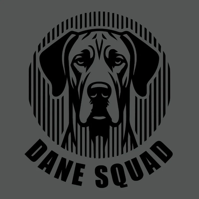 Dane Squad – Minimalist linear silouette dog