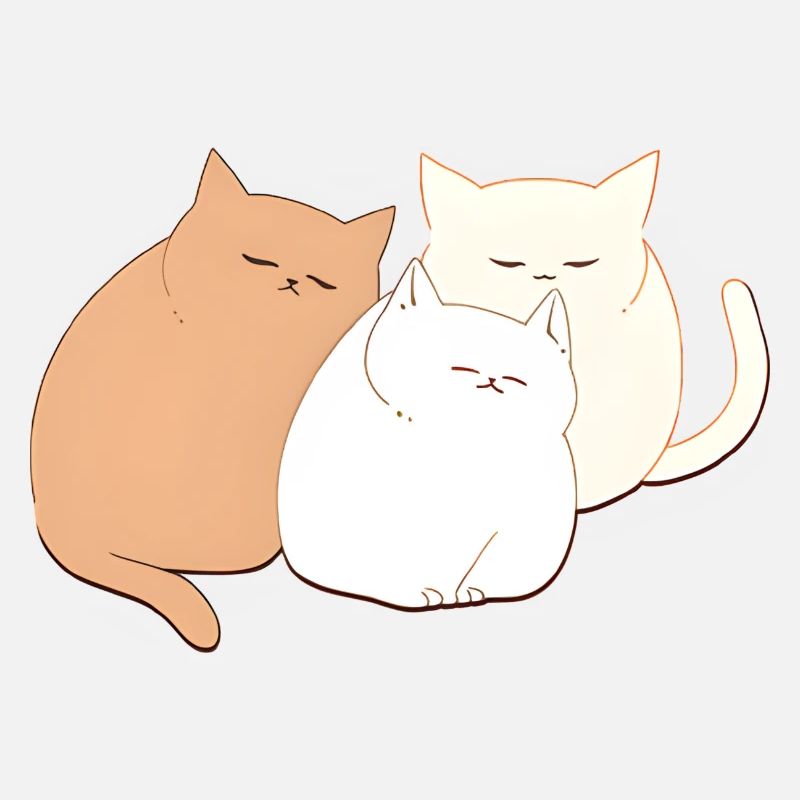 3 chats endormis