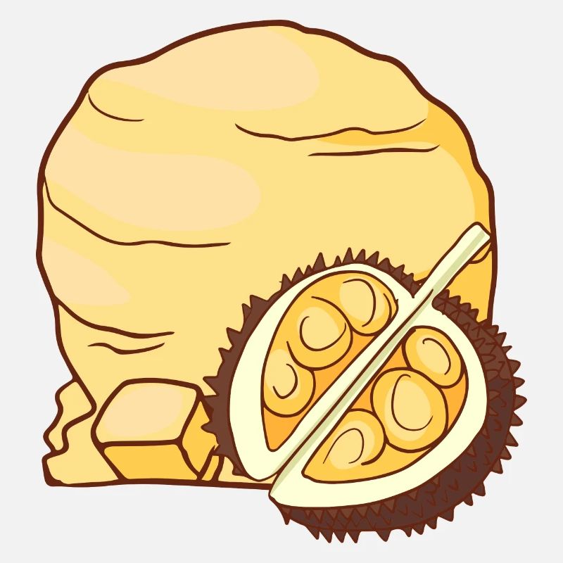 Durian Eis Speiseeis Eiskrem Eiscreme Kugeleis