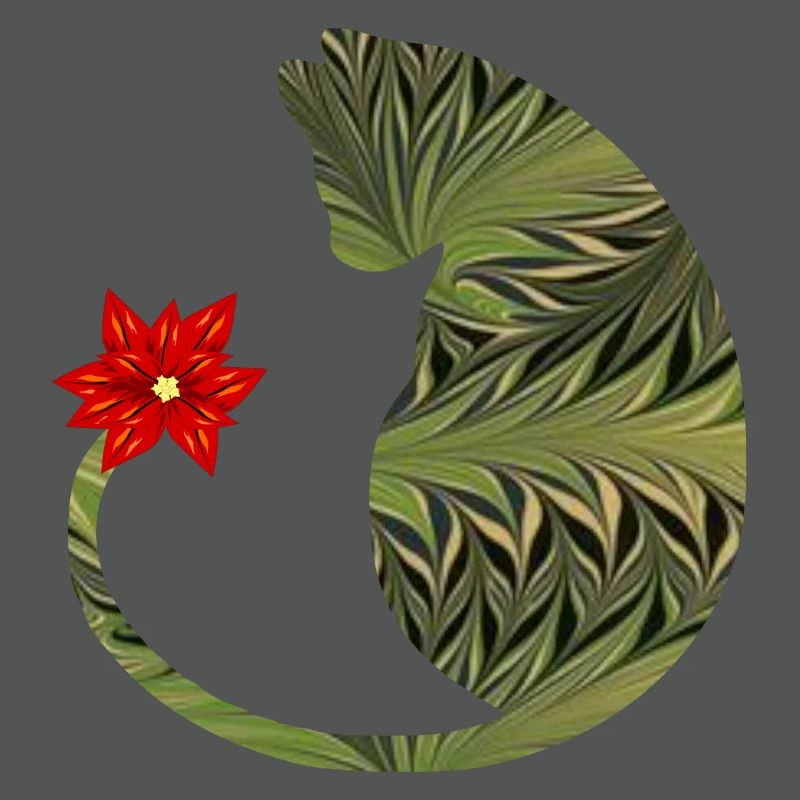 katze mit blume e 101