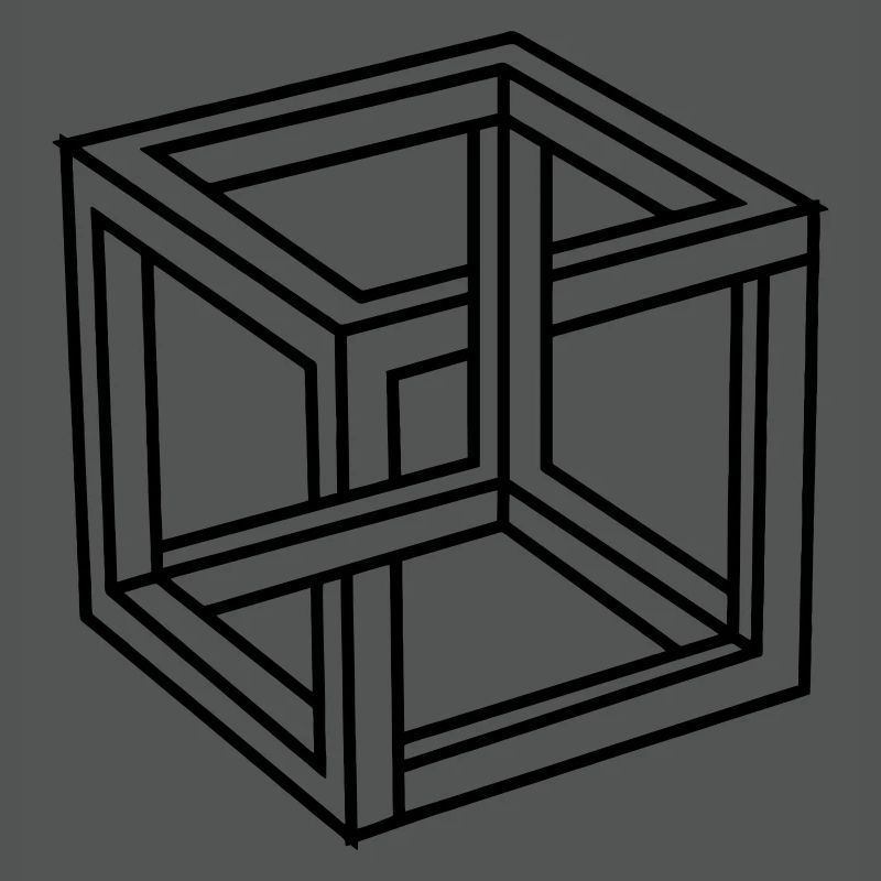 Esher unmöglicher Block oder Quadrat