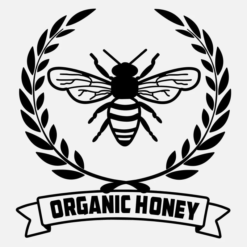 Bees in laurel wreath