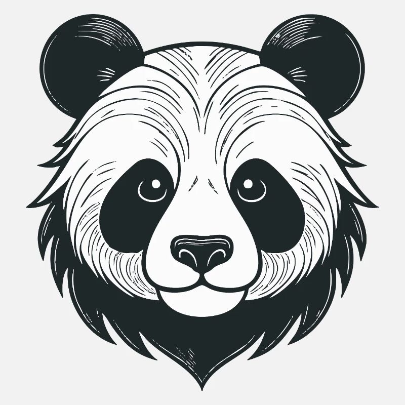 Illustration de panda avec une expression ludique