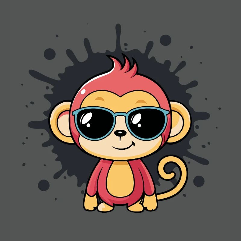 Monkey Chic Splash schwarze Brille