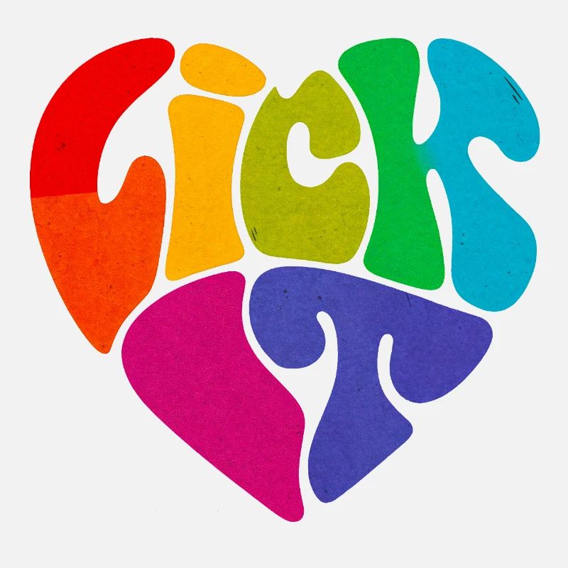 Lick It Cœur Multicolore Psychédélique