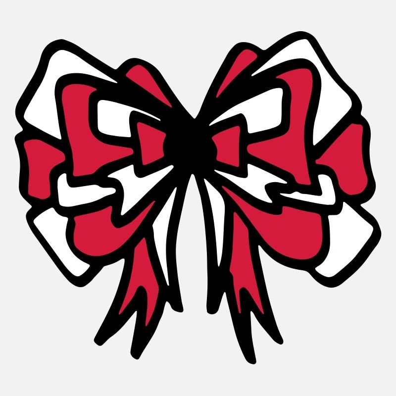 Bow red & white / red & white bow - colorful