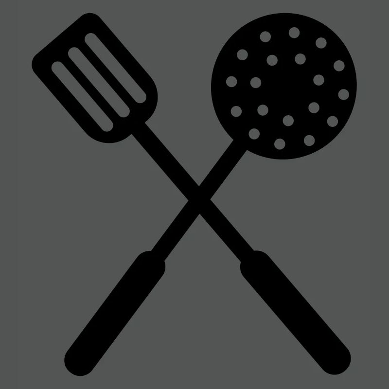 Frying baking tools crossed