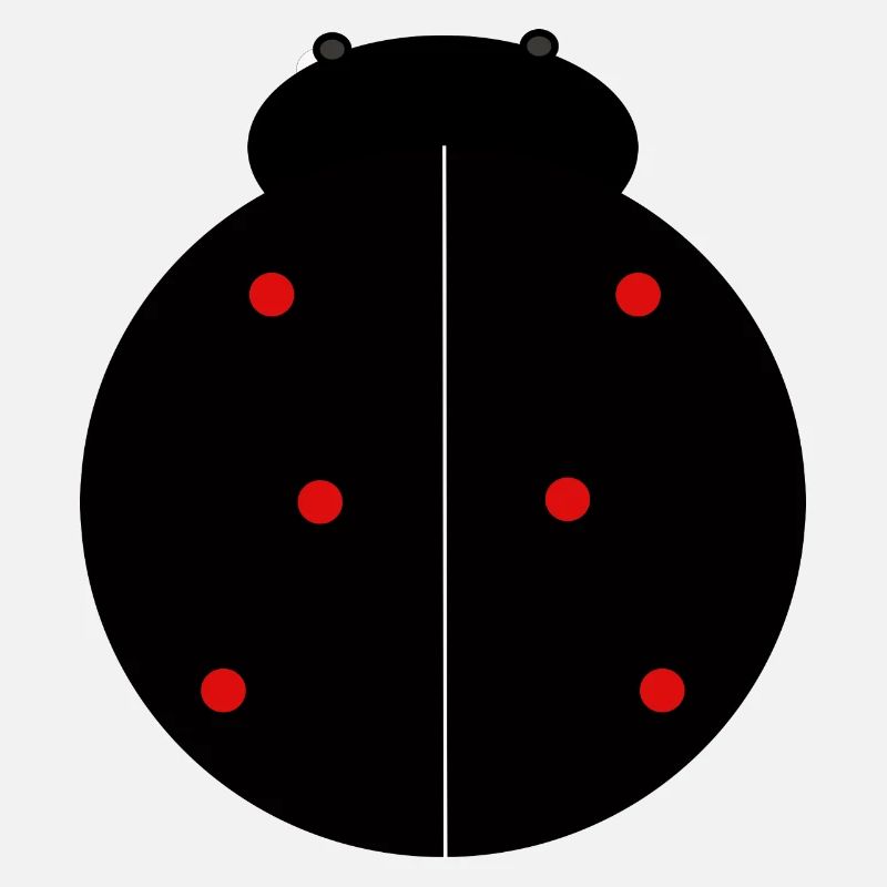 Black Ladybug with Red Dots