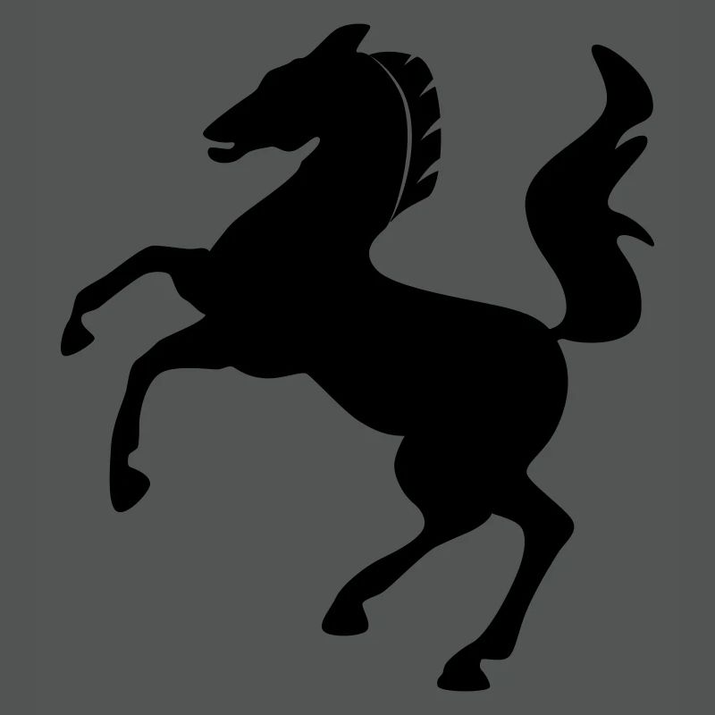 Pferd Symbol dynamisch springend