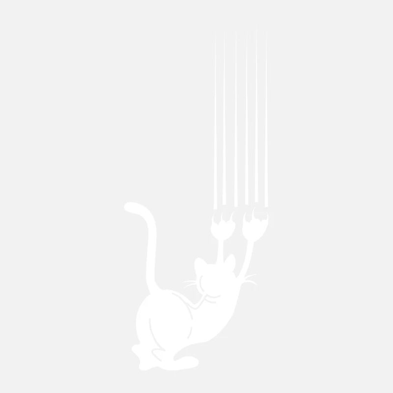 Chat grimpant avec des marques de rayures