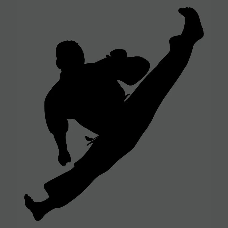 Jumpkick Geri Kick Karate oder Teakwondo