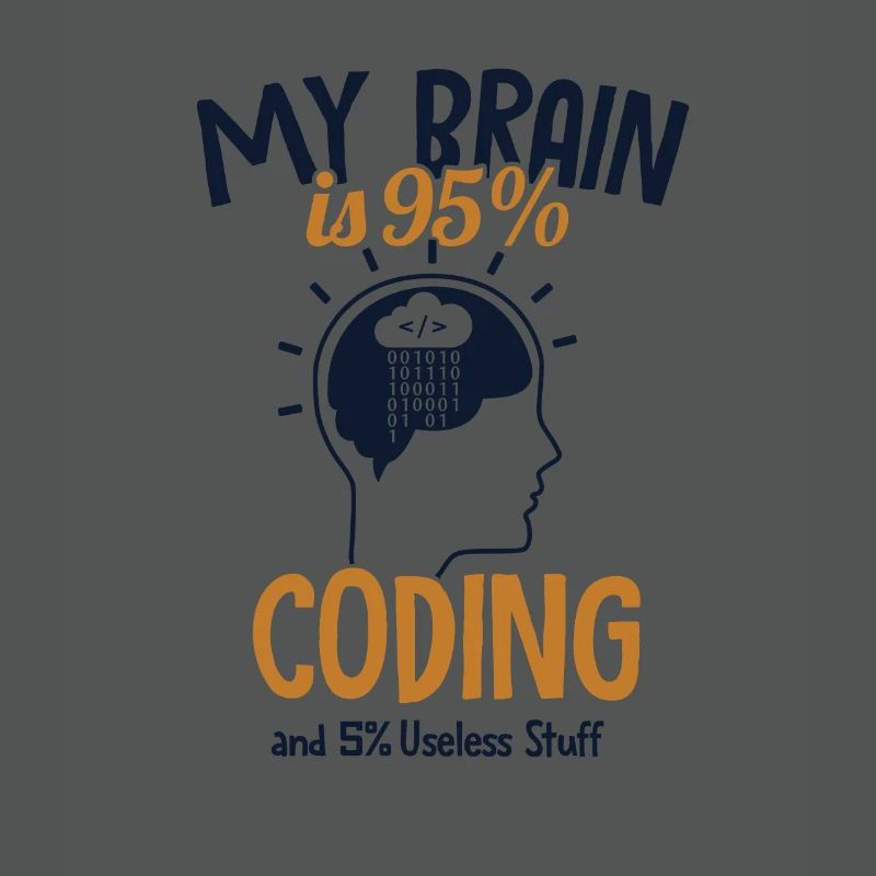 My Brain is 95% Coding Full Stack Coder Software