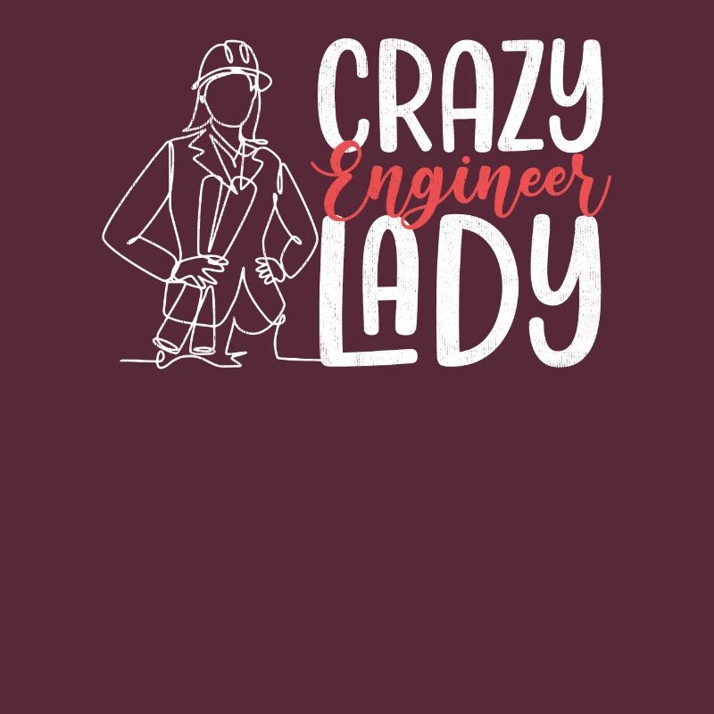 Funny Crazy Engineer Lady Engineering Architect