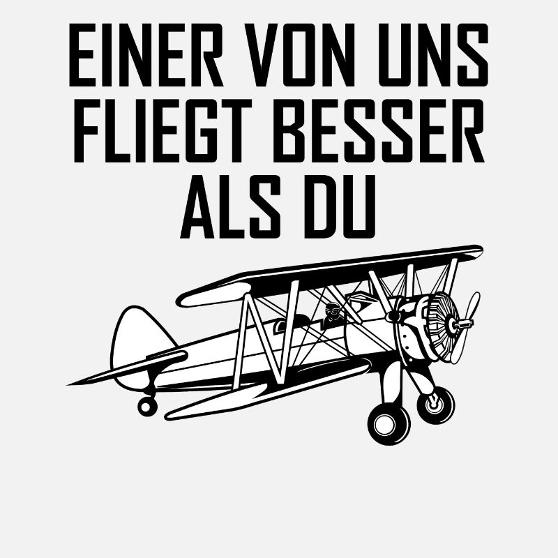 Doppeldecker Flugzeug Pilot Cooler Spruch Geschenk