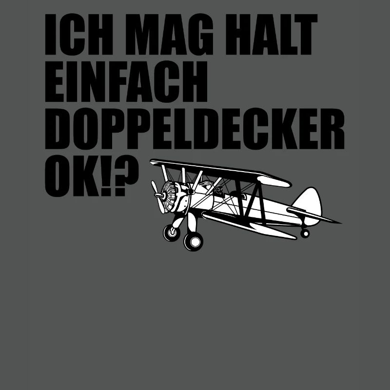 Doppeldecker Flugzeug Pilot Cooler Spruch Geschenk