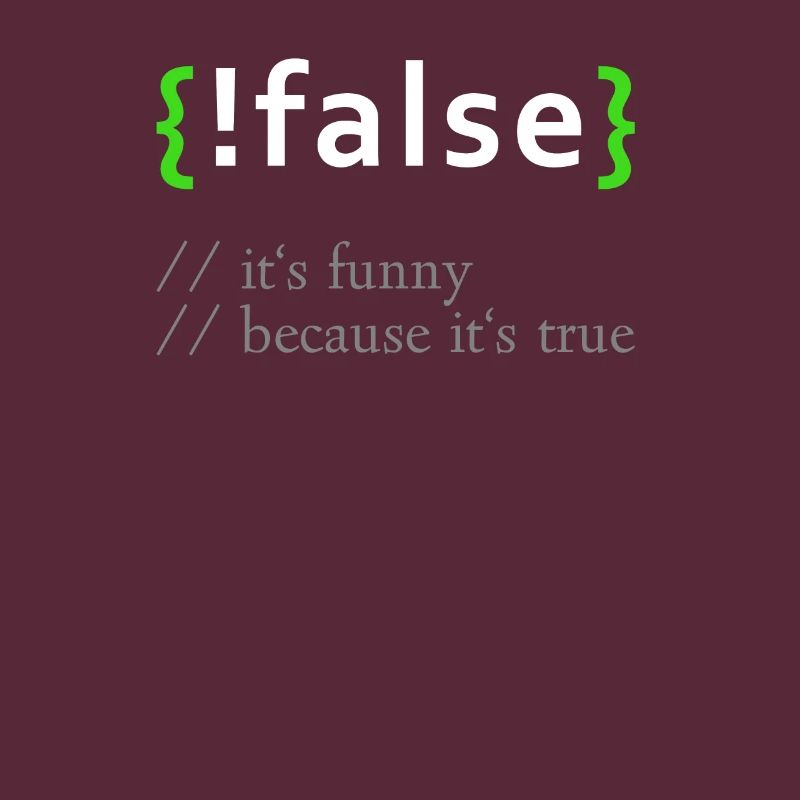 ! False - Programme informatique de programmeur de codage amusant