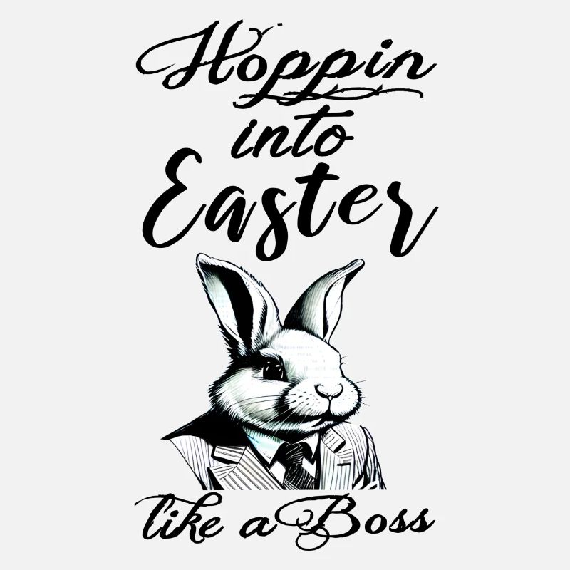 stylish Easter bunny with suit and tie