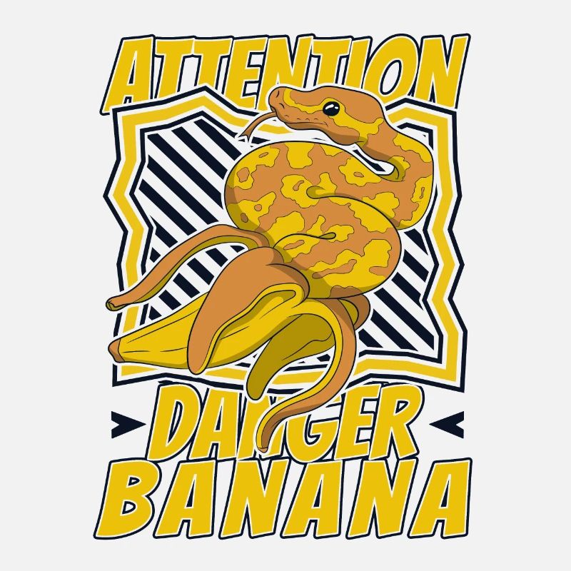 Attention Danger Banana Python Schlange Banana