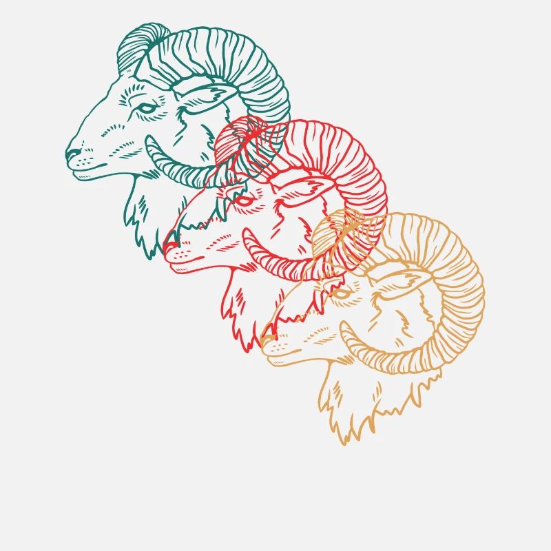 Drei Widder Trio Astrologie Sternzeichen Geschenk