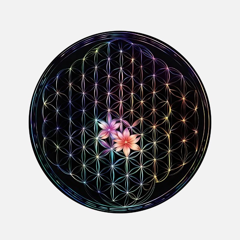 Regenbogen Lebensblume Design
