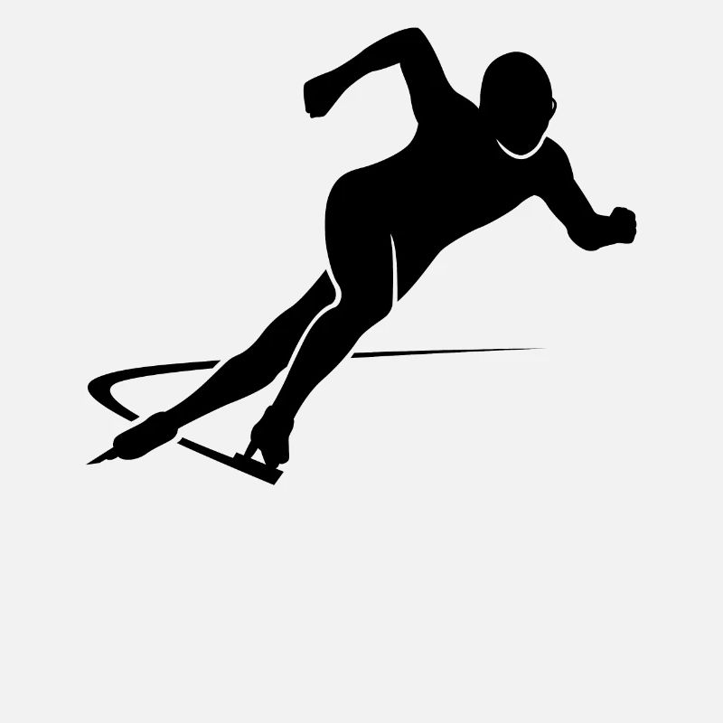 Dynamic Speed Skating Silhouette Gift