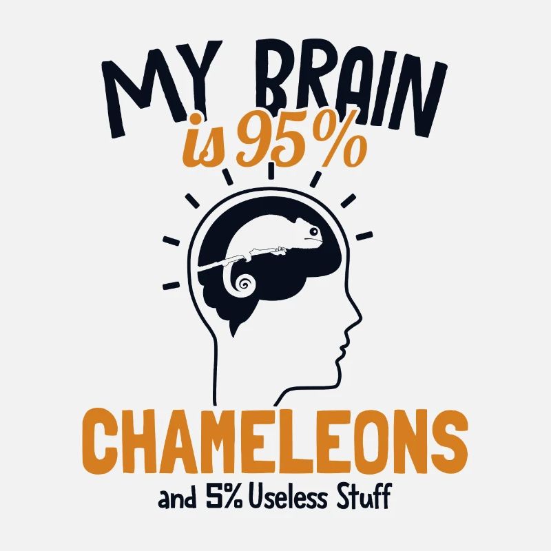 Mon cerveau est composé à 95% de caméléons Veiled Panther Lover