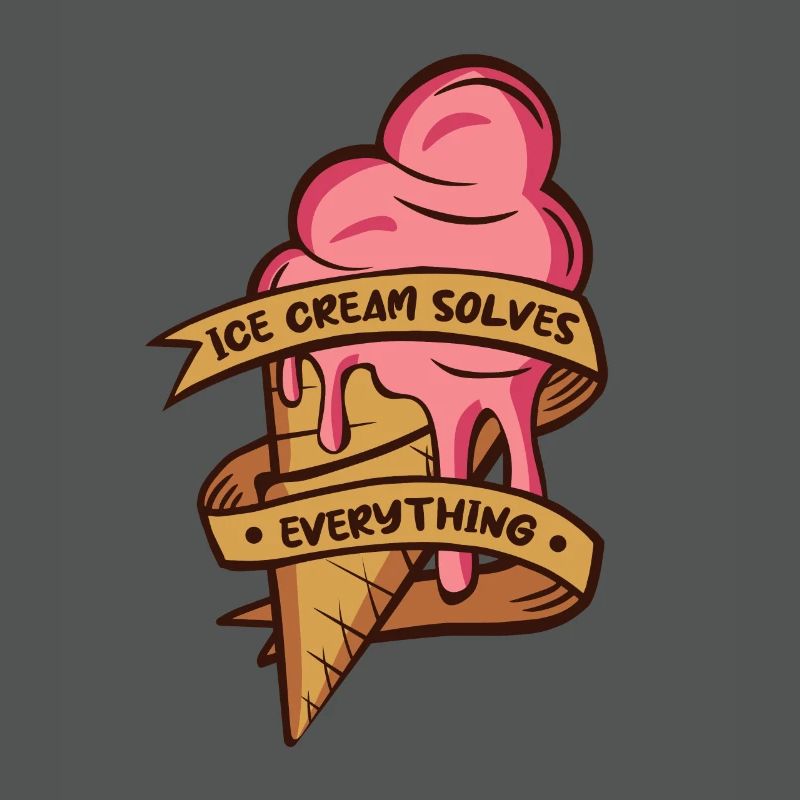 Ice Cream Solves Everything Gelato Maker Lover