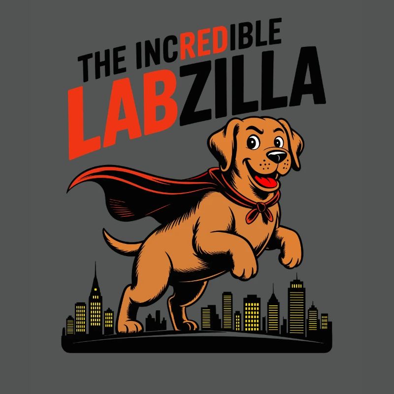 Labzilla – Foxred Labrador im Monster-Modus