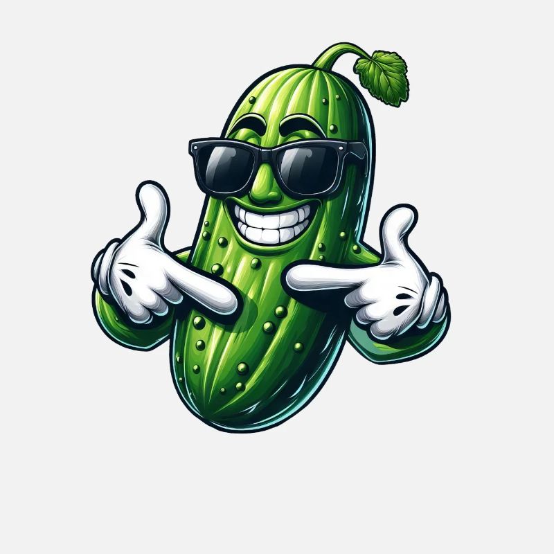 Coole Gurke mit Sonnenbrille Sommerstyle Eitelkeit