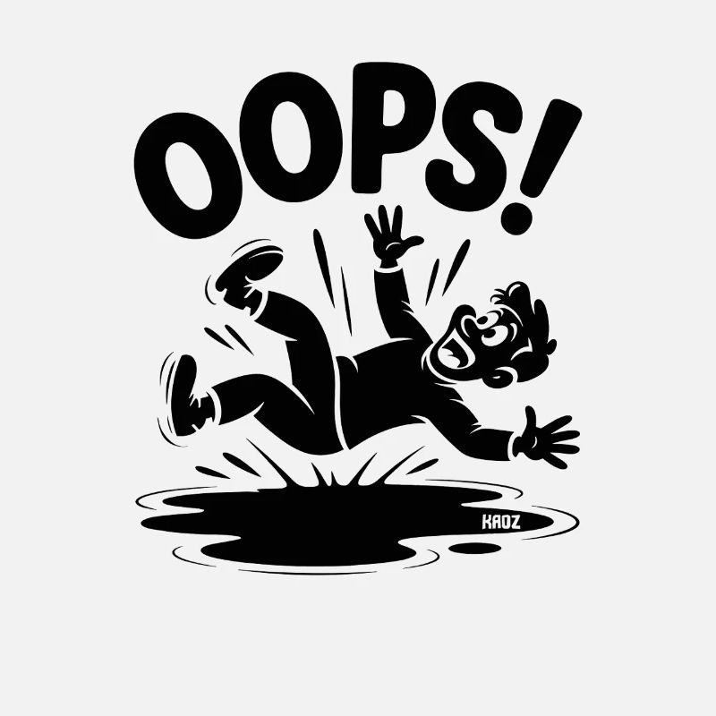 OOPS Fall Cartoon Funny Case