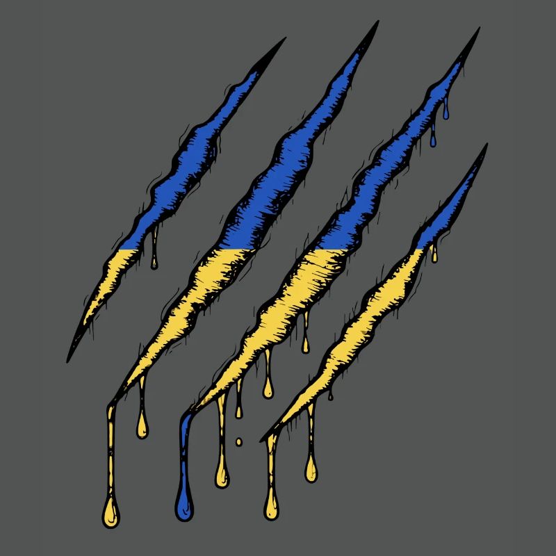 Griffe de drapeau de l’Ukraine - Griffe de griffe