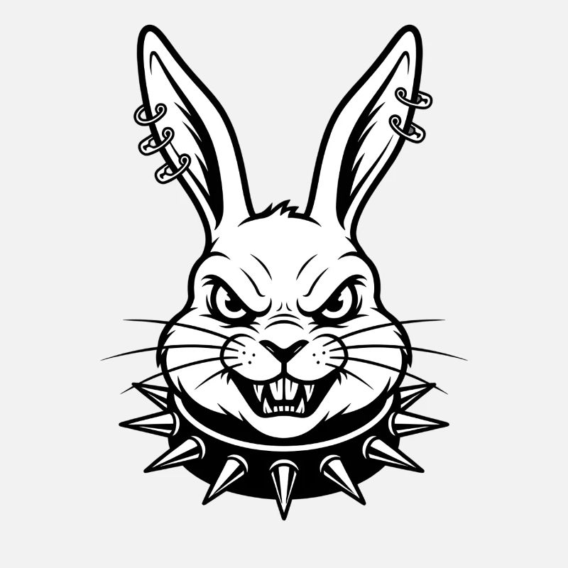 Heavy Metal Easter Bunny Rocker Easter Hardcore Bunny