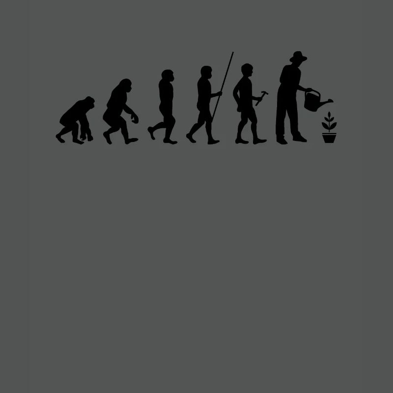 Evolution Gartenarbeit Humor Geschenk
